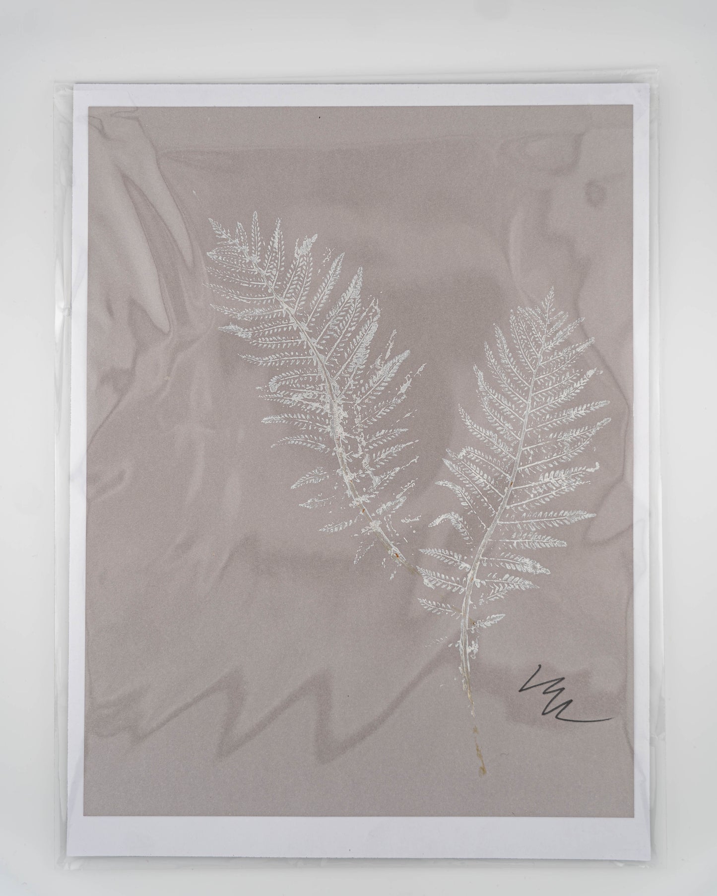 Monochromatic Fern Painting- Lilac
