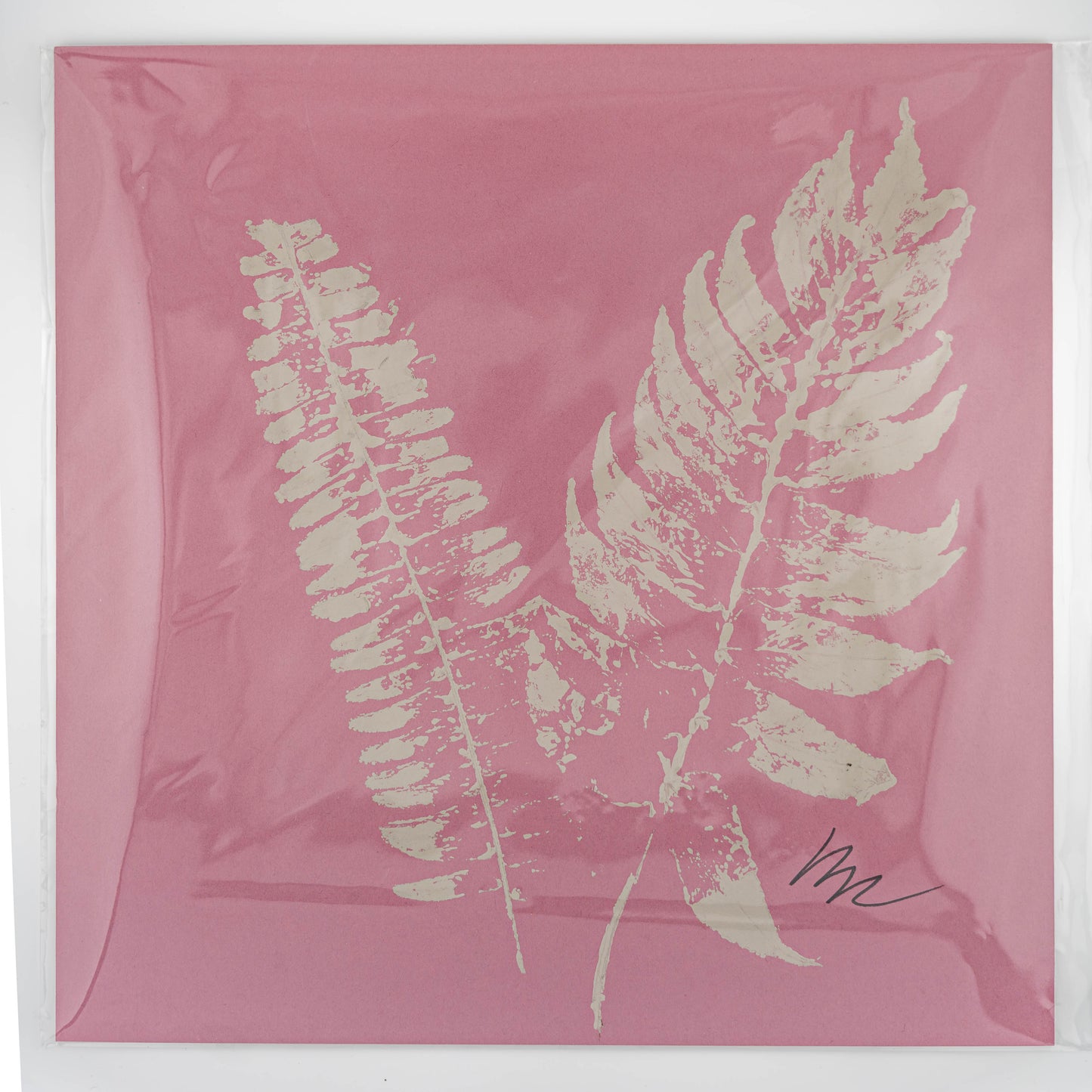 Monochromatic Fern Painting- Pink