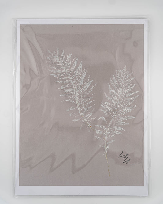 Monochromatic Fern Painting- Lilac
