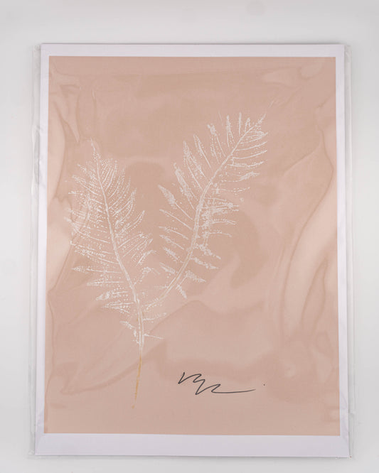 Monochromatic Fern Painting- Pink