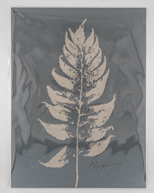 Monochromatic Botanical Painting- Slate