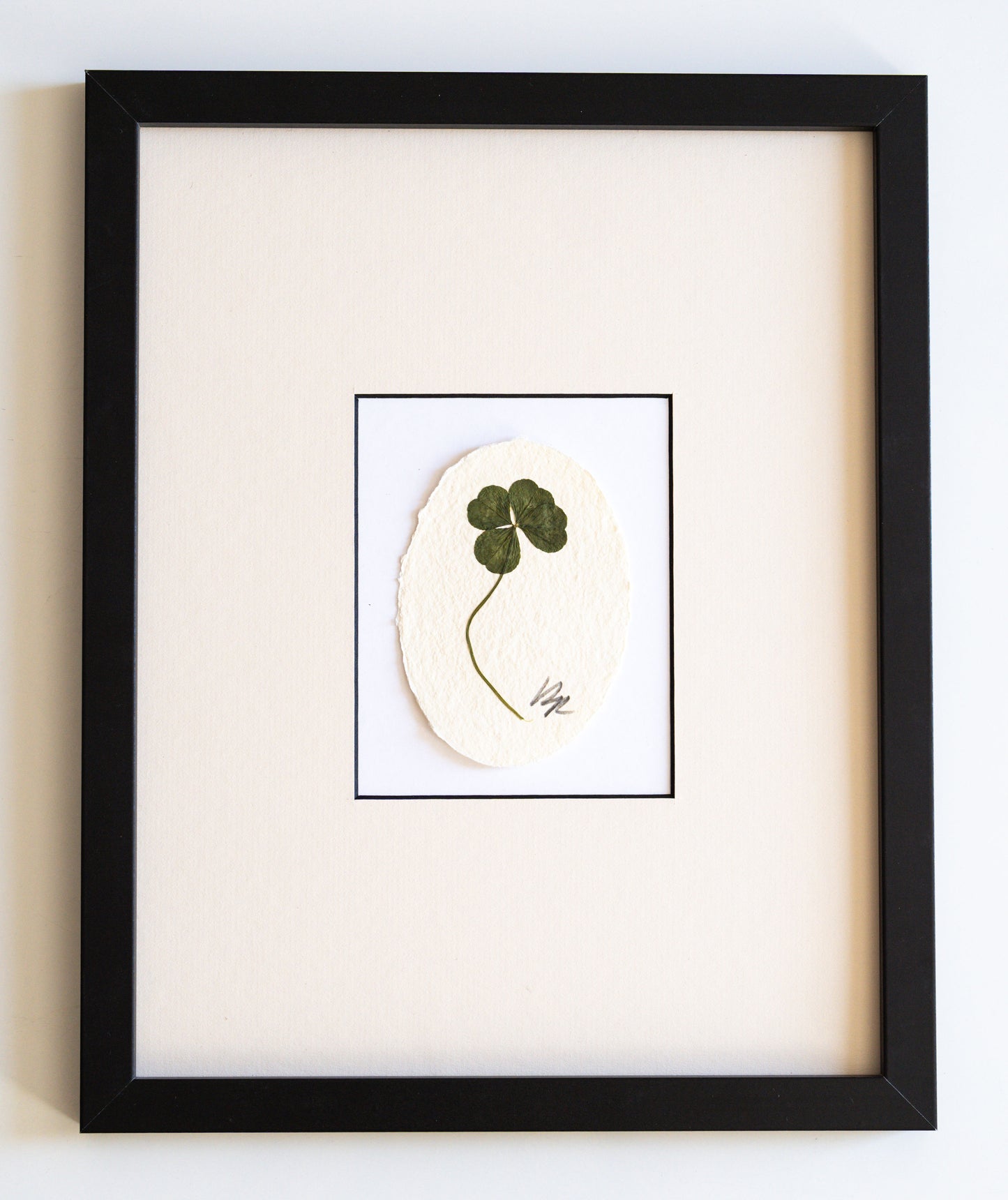 FOUND + FORAGED + FRAMED 4LEAF CLOVER- IVORY