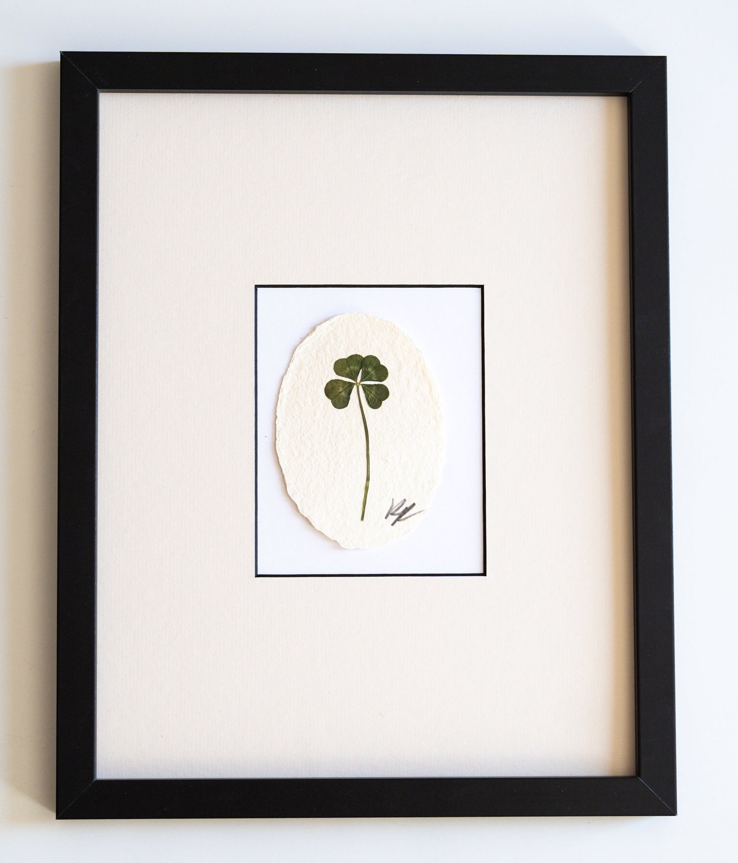 FOUND + FORAGED + FRAMED 4LEAF CLOVER- IVORY